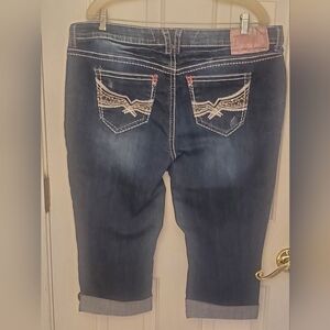 Women's Size 20 Hydraulic Denim Capri Pants